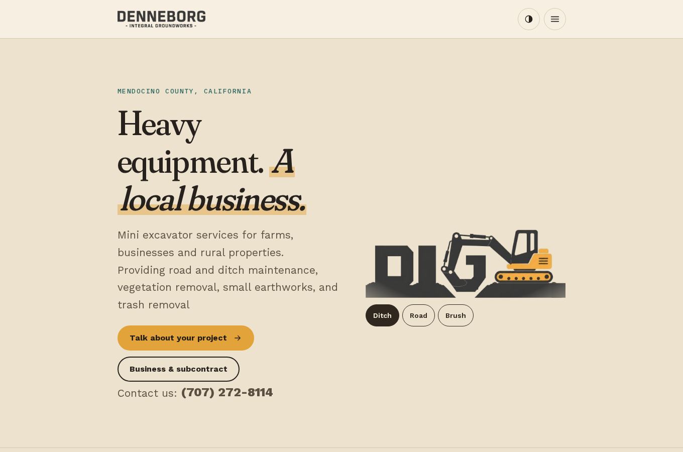 Website snapshot for Denneborg Integral Groundworks